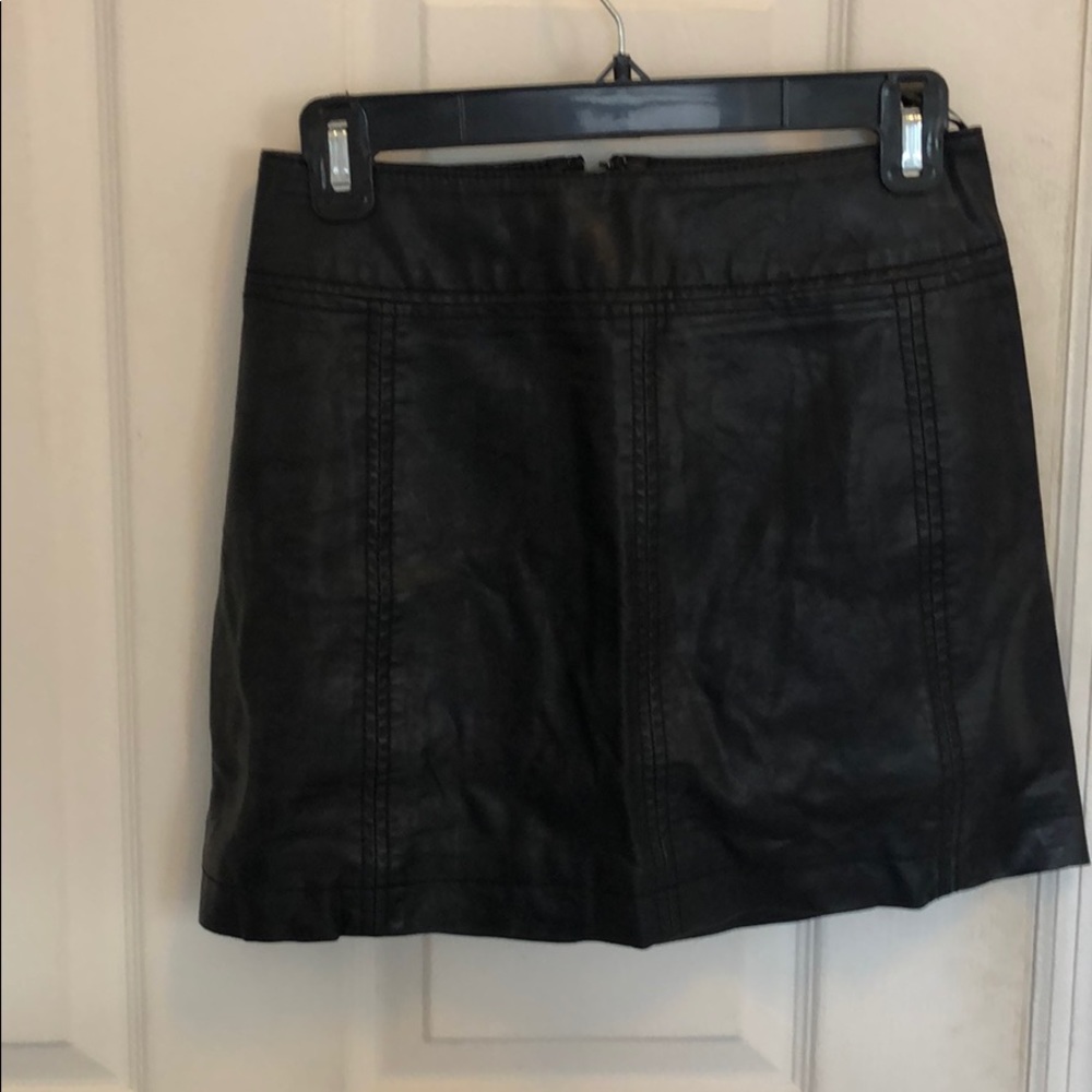 Free people faux leather skirt